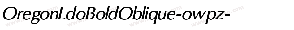 OregonLdoBoldOblique-owpz字体转换