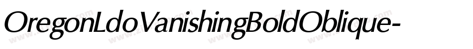 OregonLdoVanishingBoldOblique-d987字体转换