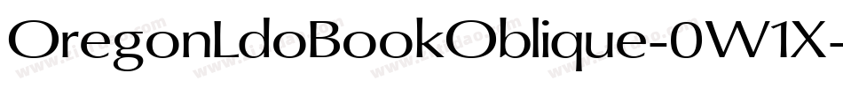 OregonLdoBookOblique-0W1X字体转换