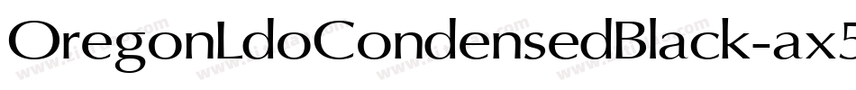 OregonLdoCondensedBlack-ax59字体转换