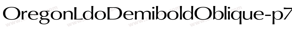 OregonLdoDemiboldOblique-p7LZ字体转换