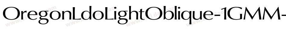 OregonLdoLightOblique-1GMM字体转换