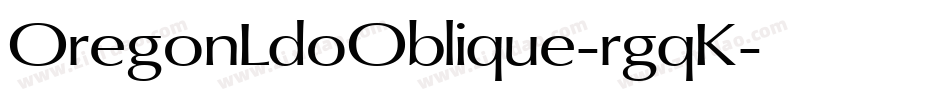 OregonLdoOblique-rgqK字体转换