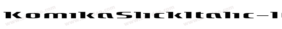 KomikaSlickItalic-lED字体转换
