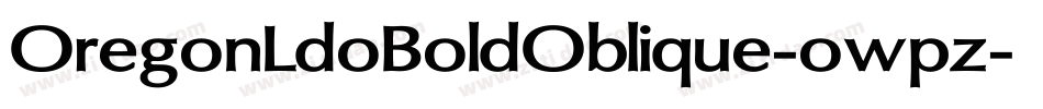 OregonLdoBoldOblique-owpz字体转换