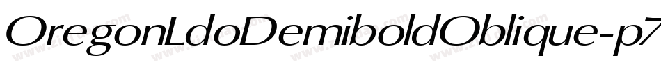 OregonLdoDemiboldOblique-p7LZ字体转换