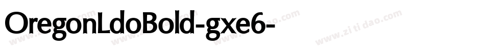 OregonLdoBold-gxe6字体转换