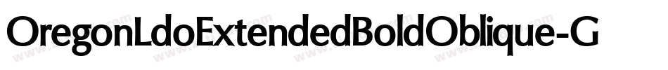 OregonLdoExtendedBoldOblique-GOeZ字体转换
