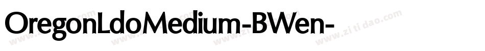 OregonLdoMedium-BWen字体转换