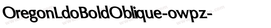 OregonLdoBoldOblique-owpz字体转换
