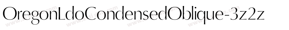 OregonLdoCondensedOblique-3z2z字体转换