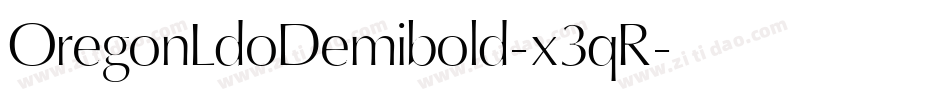 OregonLdoDemibold-x3qR字体转换