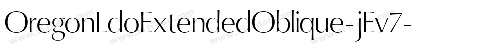 OregonLdoExtendedOblique-jEv7字体转换