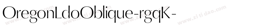 OregonLdoOblique-rgqK字体转换