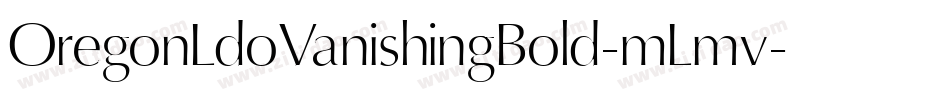 OregonLdoVanishingBold-mLmv字体转换
