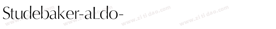 Studebaker-aLdo字体转换