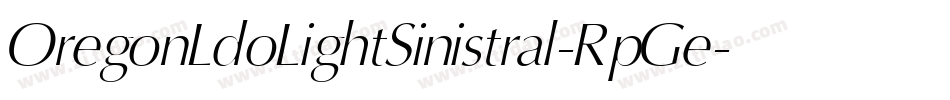 OregonLdoLightSinistral-RpGe字体转换