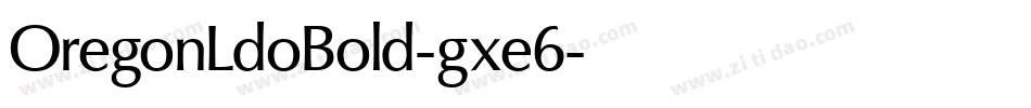 OregonLdoBold-gxe6字体转换