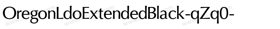 OregonLdoExtendedBlack-qZq0字体转换