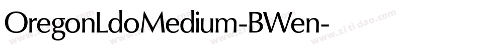 OregonLdoMedium-BWen字体转换
