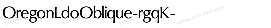 OregonLdoOblique-rgqK字体转换