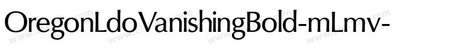 OregonLdoVanishingBold-mLmv字体转换
