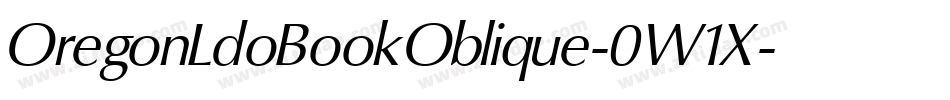 OregonLdoBookOblique-0W1X字体转换