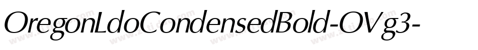 OregonLdoCondensedBold-OVg3字体转换