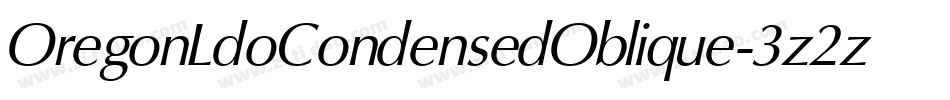 OregonLdoCondensedOblique-3z2z字体转换