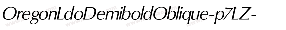 OregonLdoDemiboldOblique-p7LZ字体转换
