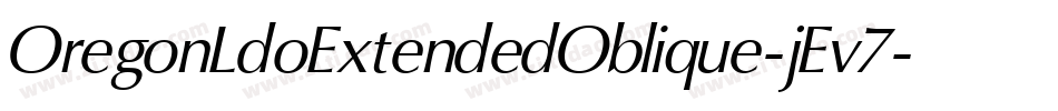 OregonLdoExtendedOblique-jEv7字体转换