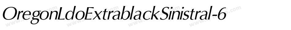 OregonLdoExtrablackSinistral-6Y7v字体转换