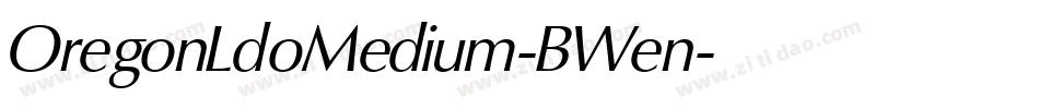 OregonLdoMedium-BWen字体转换