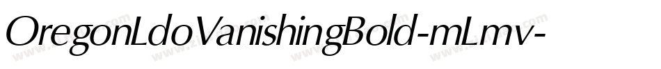 OregonLdoVanishingBold-mLmv字体转换
