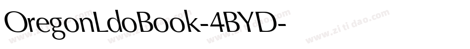 OregonLdoBook-4BYD字体转换