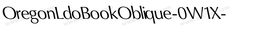 OregonLdoBookOblique-0W1X字体转换