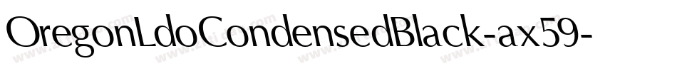 OregonLdoCondensedBlack-ax59字体转换