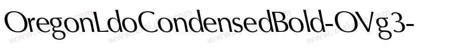 OregonLdoCondensedBold-OVg3字体转换