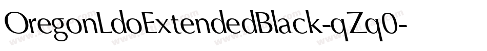 OregonLdoExtendedBlack-qZq0字体转换