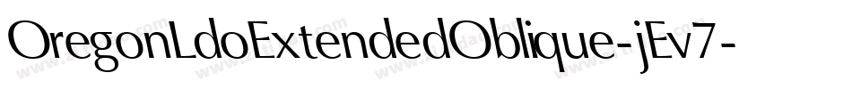 OregonLdoExtendedOblique-jEv7字体转换
