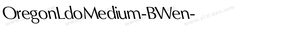 OregonLdoMedium-BWen字体转换