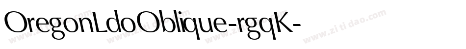 OregonLdoOblique-rgqK字体转换