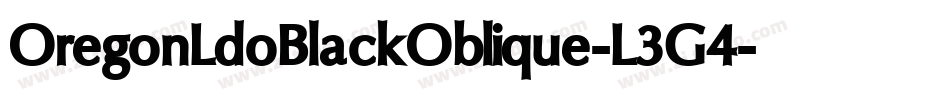 OregonLdoBlackOblique-L3G4字体转换