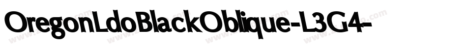 OregonLdoBlackOblique-L3G4字体转换