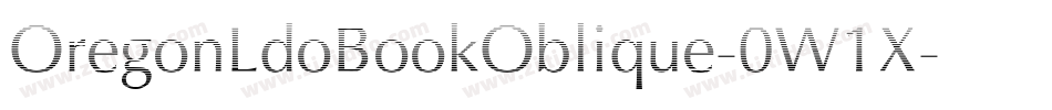 OregonLdoBookOblique-0W1X字体转换