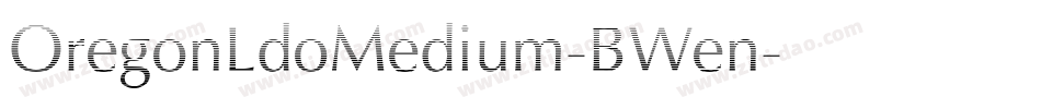 OregonLdoMedium-BWen字体转换