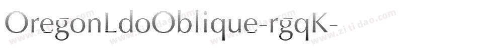 OregonLdoOblique-rgqK字体转换