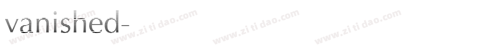 vanished字体转换