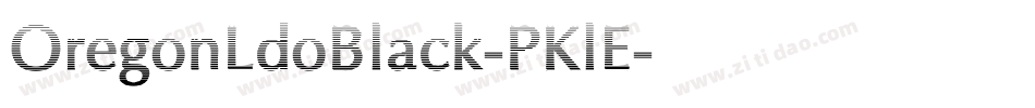 OregonLdoBlack-PKlE字体转换