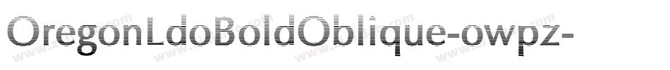 OregonLdoBoldOblique-owpz字体转换